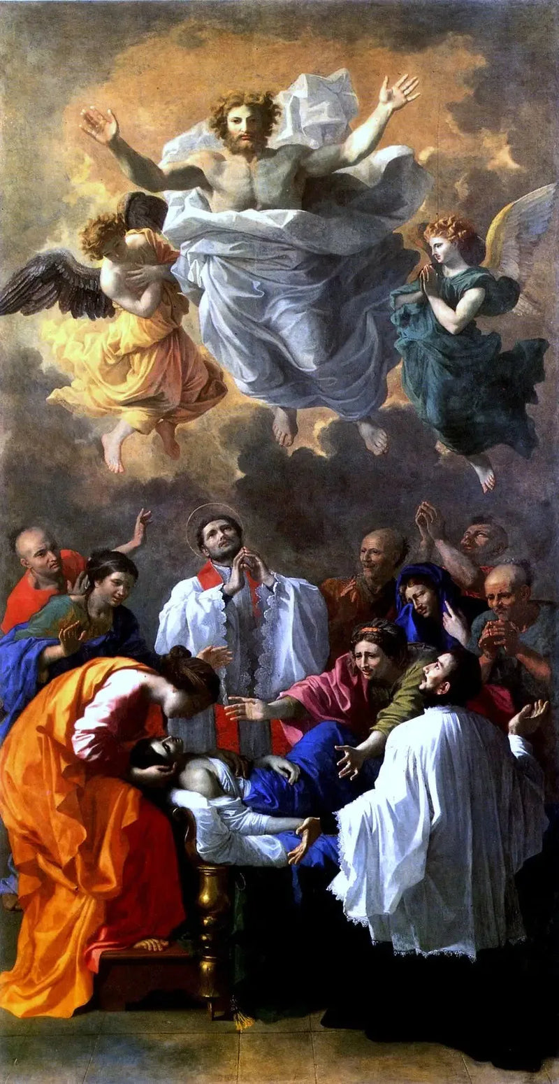 Saint François-Xavier vekker livet til datteren til en innbygger i Cangoxima, Japan - Nicolas Poussin