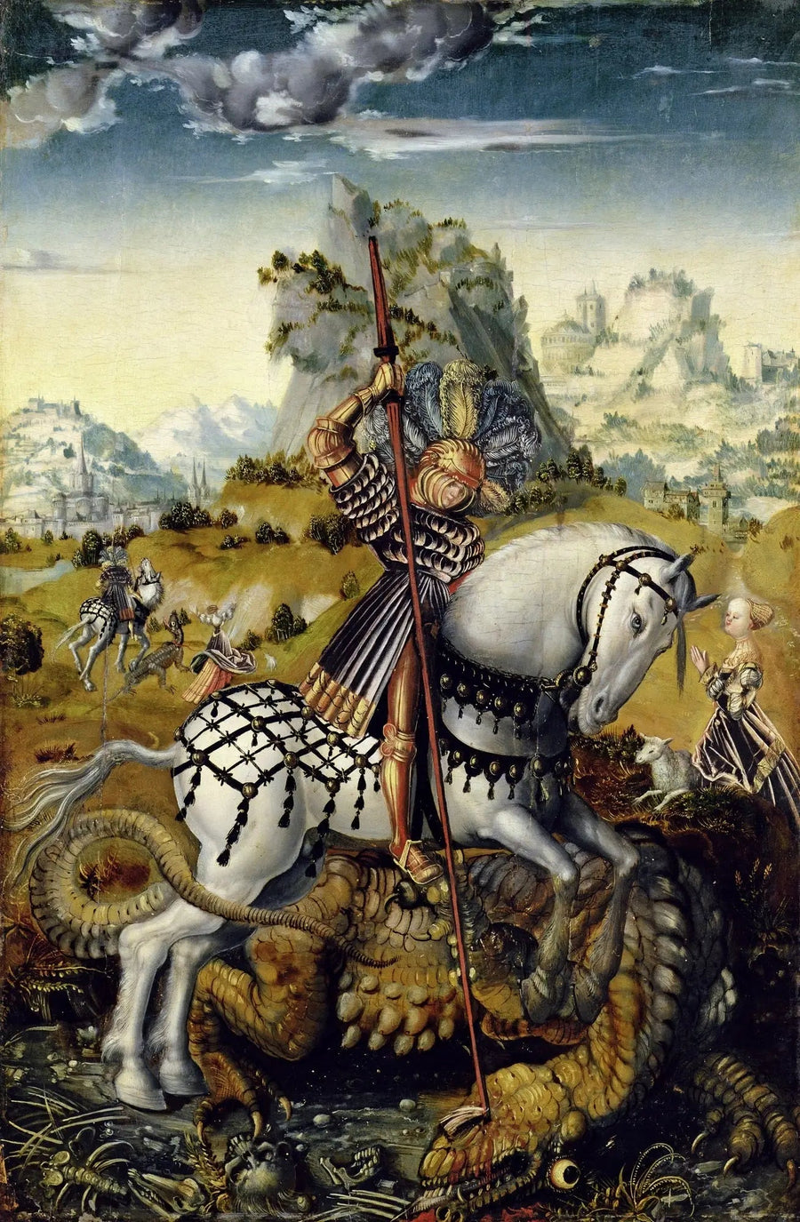Saint Georg på hest - Lucas Cranach den eldre