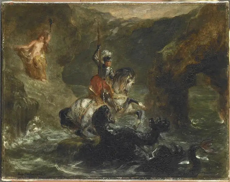 Sankt Georg som kjemper mot dragen - Eugène Delacroix