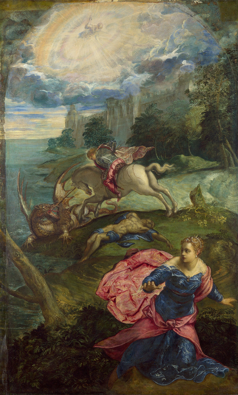 Saint Georg og Dragen - Jacopo Tintoretto