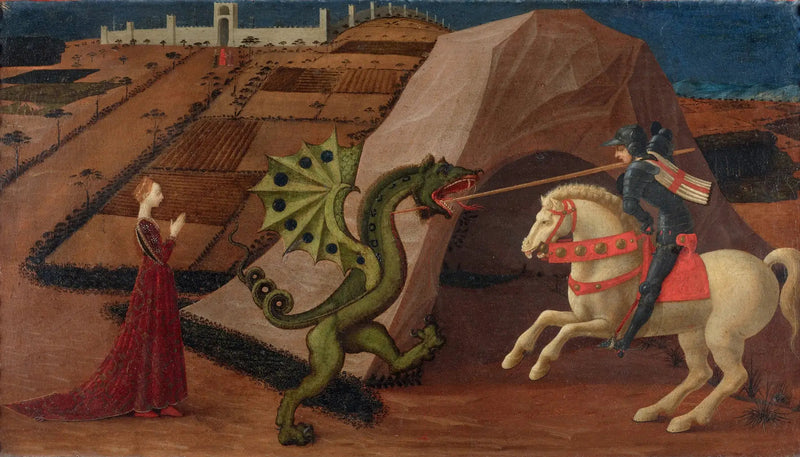 Saint Georges som slår dragen - Paolo Uccello