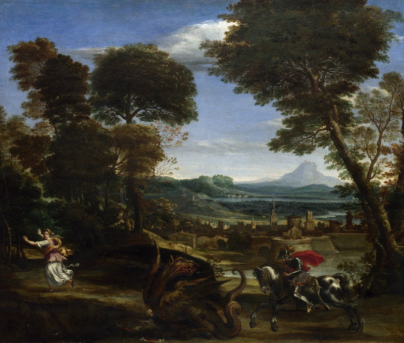 Saint Georges som dreper dragen - Domenichino