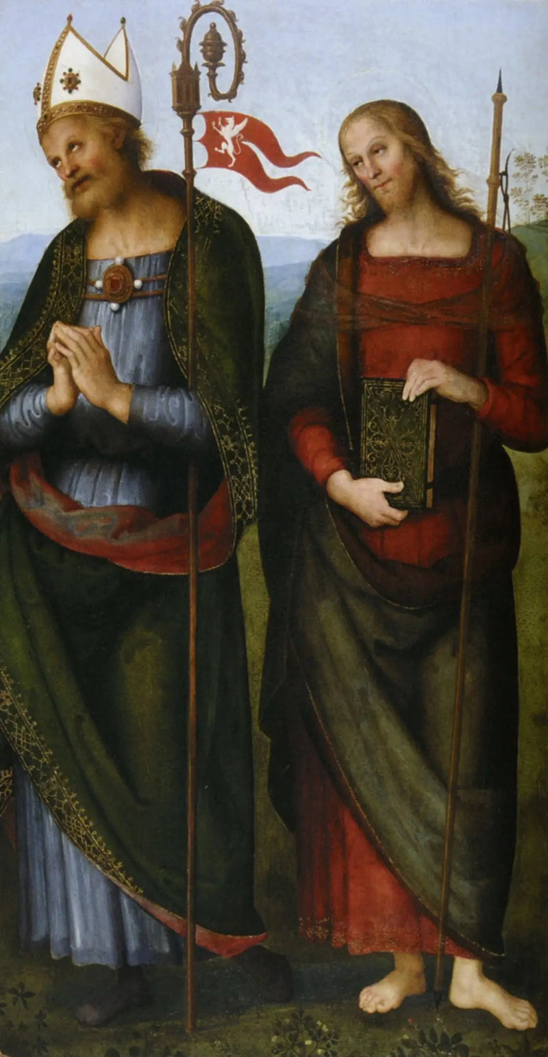Saint Herculan og Saint Jacques den Store - Pietro Perugino