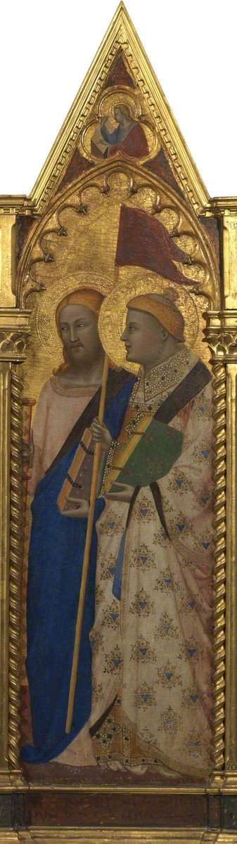 Saint Jacques le Majeur et Saint Étienne (polyptyque, panneau 5 sur 5) - Bernardo Daddi image 1 reproduction d’œuvre d’art à l’huile