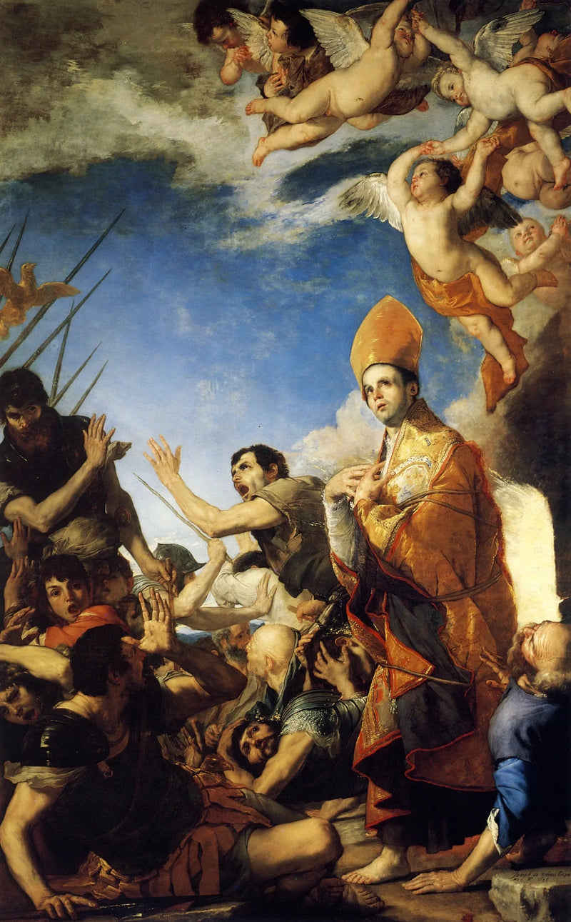 Saint Janvier som kommer ut av ildsjeen - Jusepe de Ribera