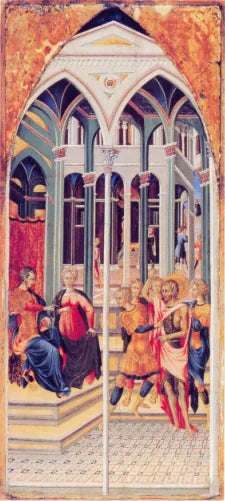 Saint Johannes Døperen anklager Herodes - Giovanni di Paolo