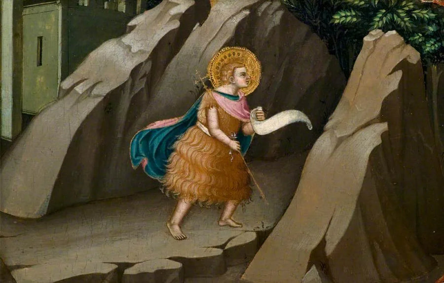Saint Jean-Baptiste som går inn i ørkenen - Lorenzo Monaco