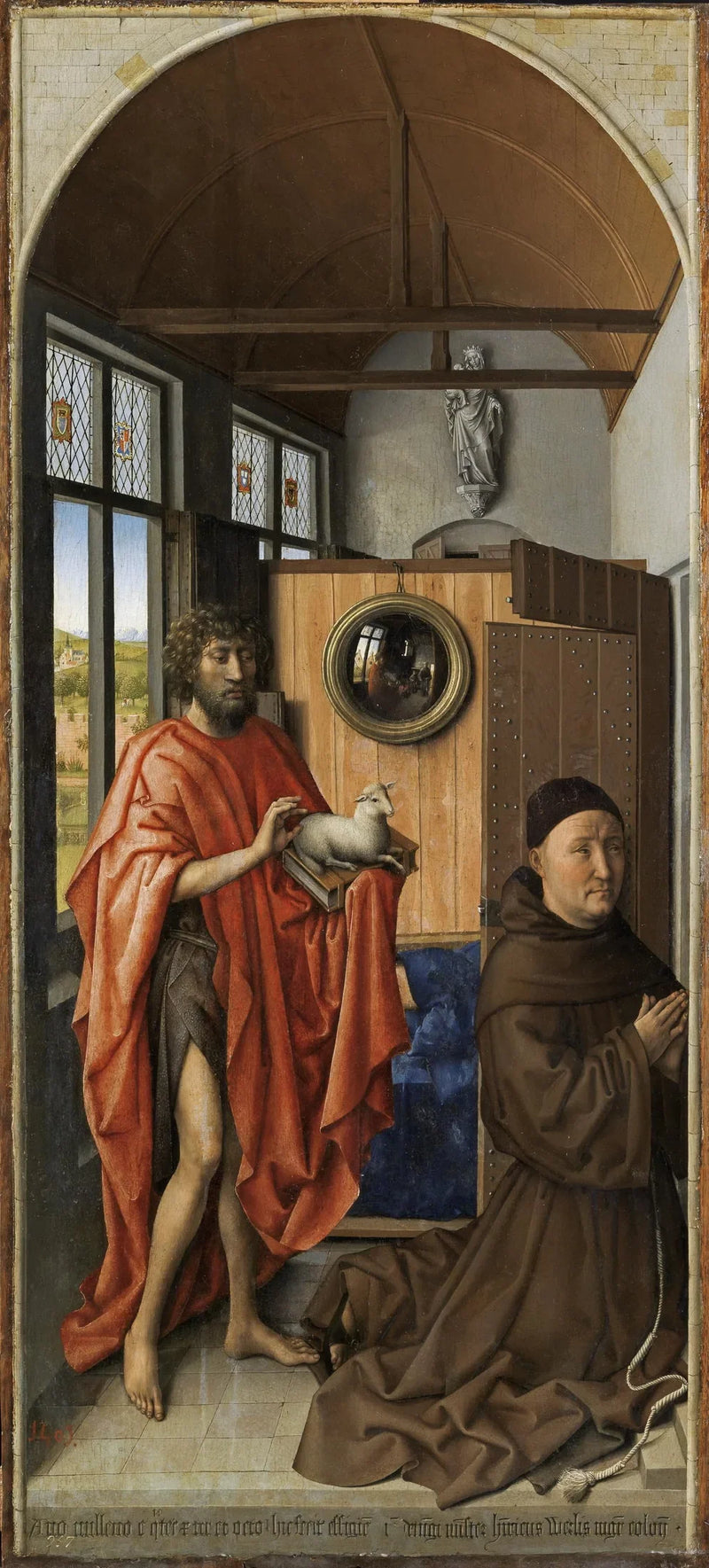 Saint Johannes Døperen og den franciskanske mesteren Henri de Werl - Robert Campin