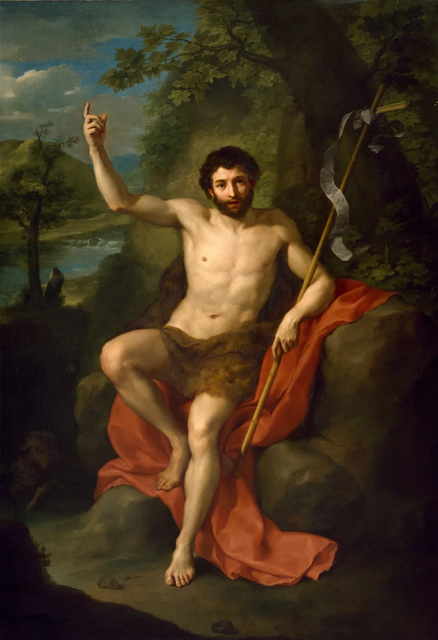 Saint Jean-Baptist forkynner i ørkenen - Anton Raphael Mengs