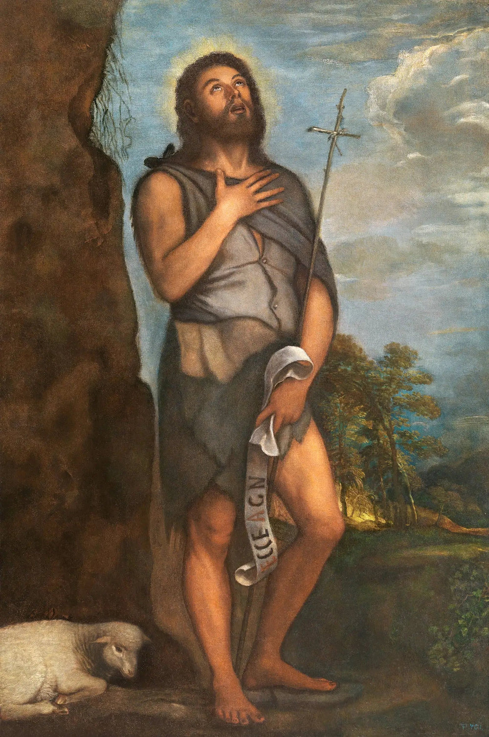 Saint Jean-Baptiste - Titian image 1 tableau peint à l’huile sur toile