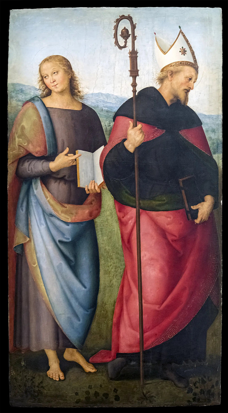 Sankt Johannes Evangelist og Sankt Augustin - Pietro Perugino