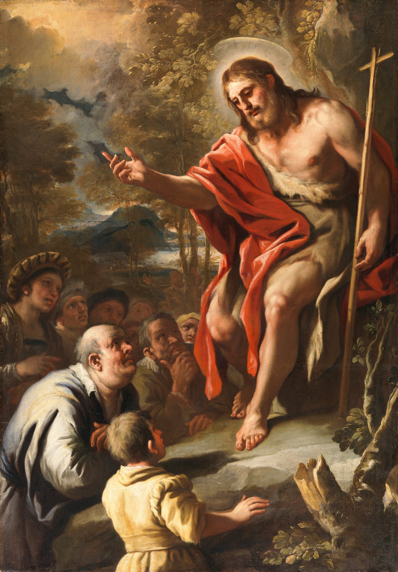 Saint Jean forkynner i ørkenen - Luca Giordano
