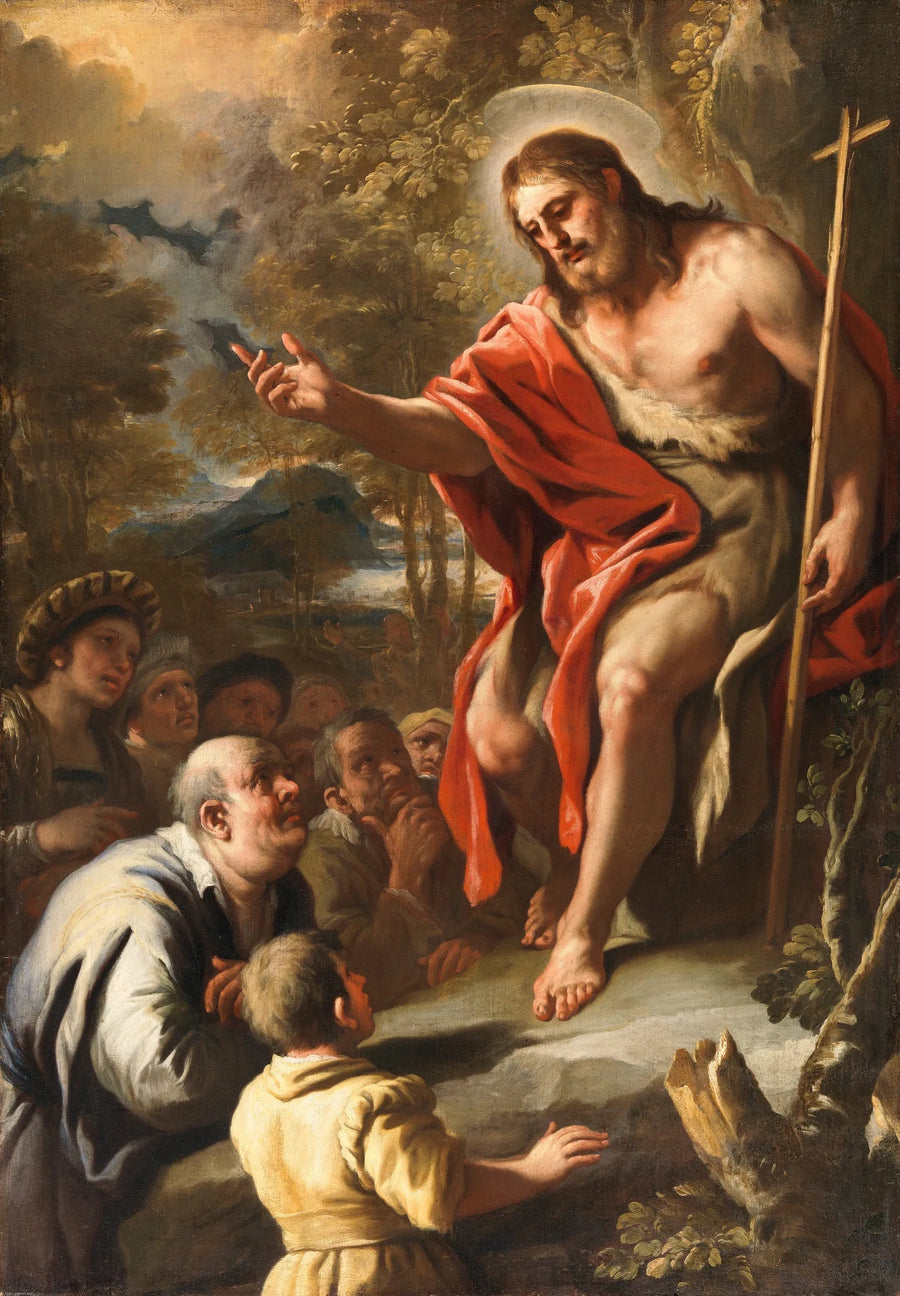 Saint Jean forkynner i ørkenen - Luca Giordano