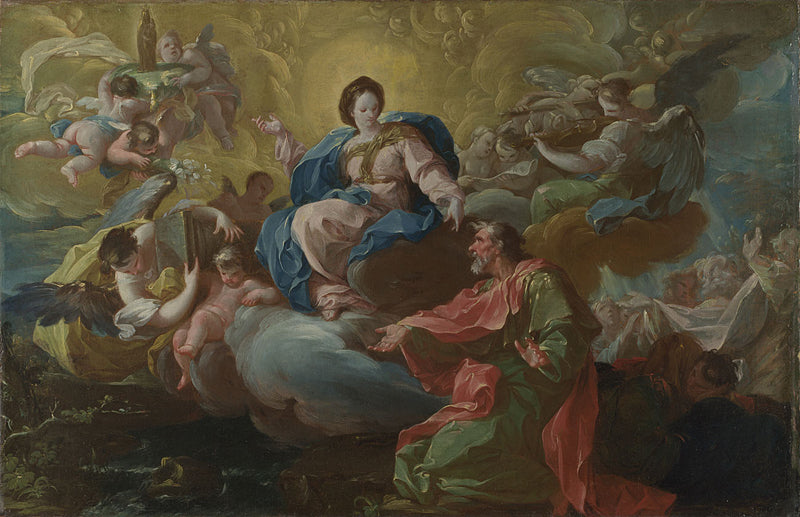 Saint Jean besøkt av Jomfruen - Francisco Bayeu