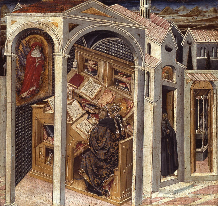 Saint Jérôme som viser seg for Saint Augustin.jpg - Giovanni di Paolo