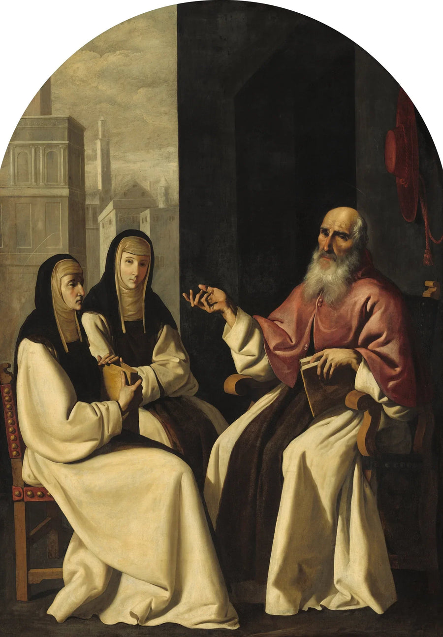 Saint Jérôme med Saint Paule og Saint Eustochium - Francisco de Zurbarán