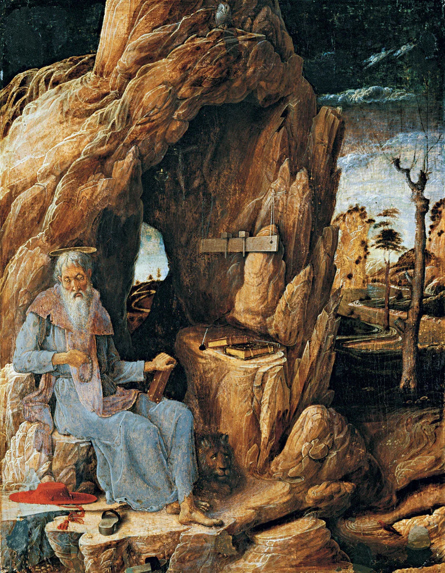 Saint Jerome i ørkenen - Andrea Mantegna