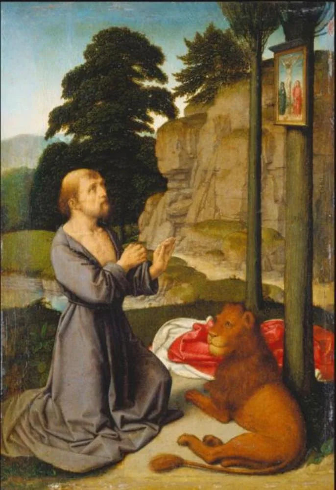 Saint Jérôme i ørkenen - Gérard David