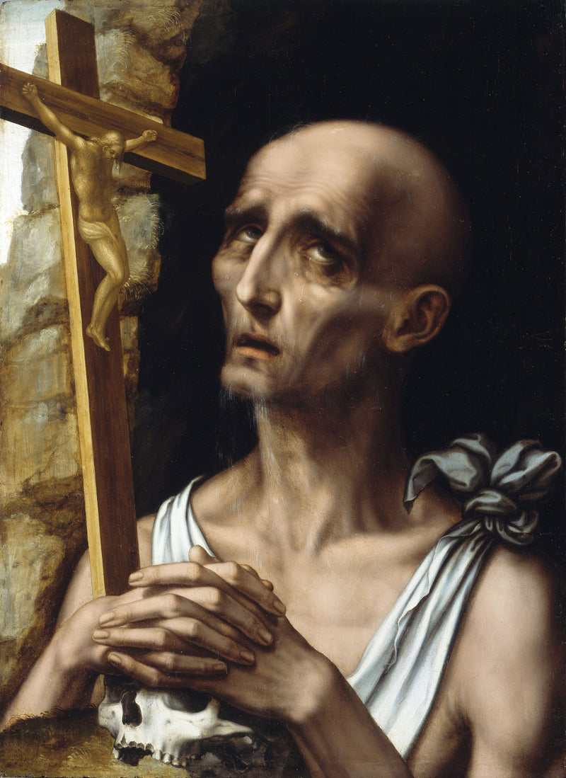 Saint Jérôme i ørkenen - Luis de Morales