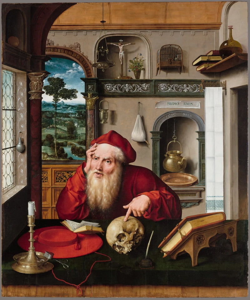 Saint Jérôme i sitt arbeidsrom - Joos van Cleve