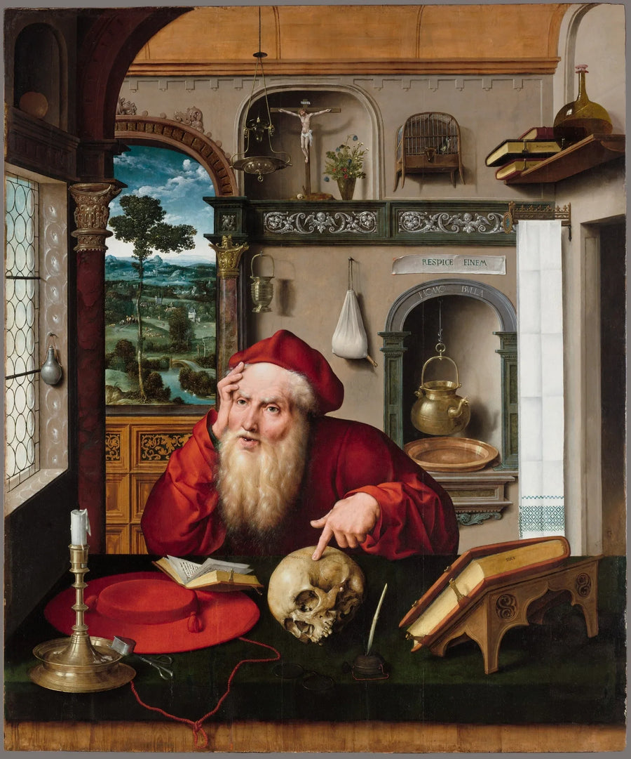 Saint Jérôme i sitt arbeidsrom - Joos van Cleve