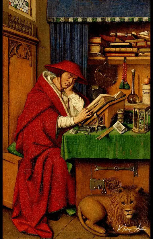 Saint Jérôme dans son étude - Jan Van Eyck - Reproductions de tableaux et peintures haut de gamme