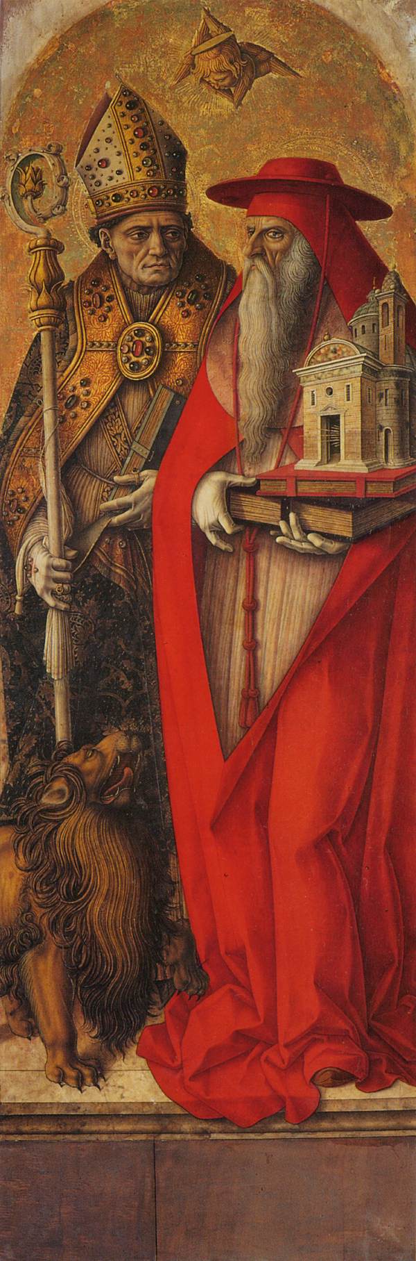 Saint Jérôme og Saint Augustin - Carlo Crivelli
