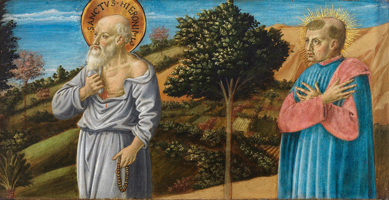 Saint Jérôme og den salige Bartolo Buompedoni fra San Giminiano - Benozzo Gozzoli