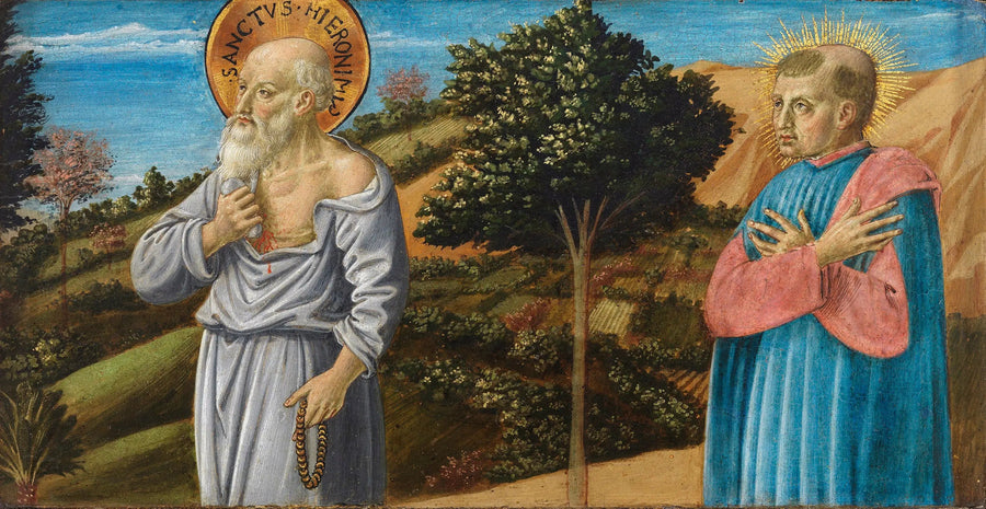 Saint Jérôme og den salige Bartolo Buompedoni fra San Giminiano - Benozzo Gozzoli