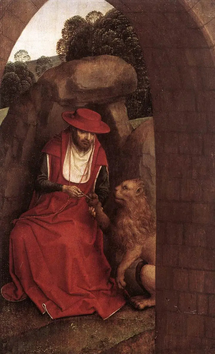 Saint Jerome og løven - Hans Memling