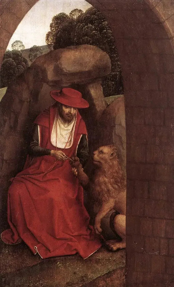 Saint Jerome og løven - Hans Memling