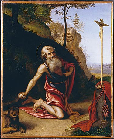 Den penitent Saint Jérôme - Lorenzo Lotto
