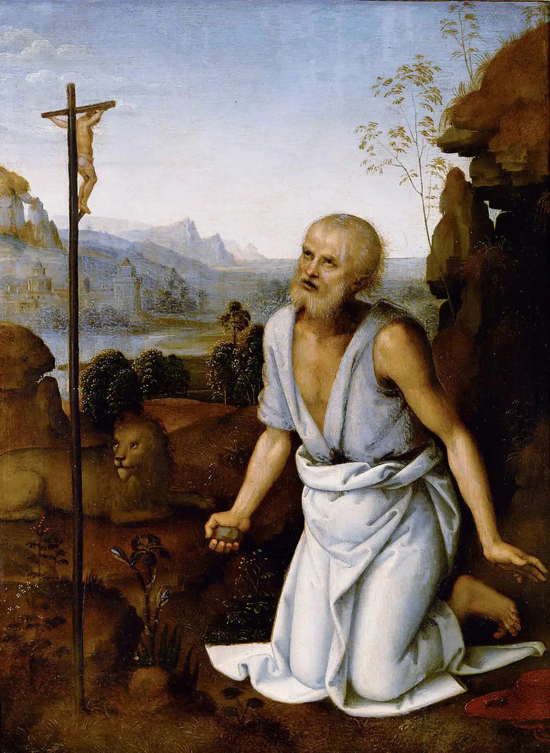 Den penitent Saint Jérôme - Pietro Perugino