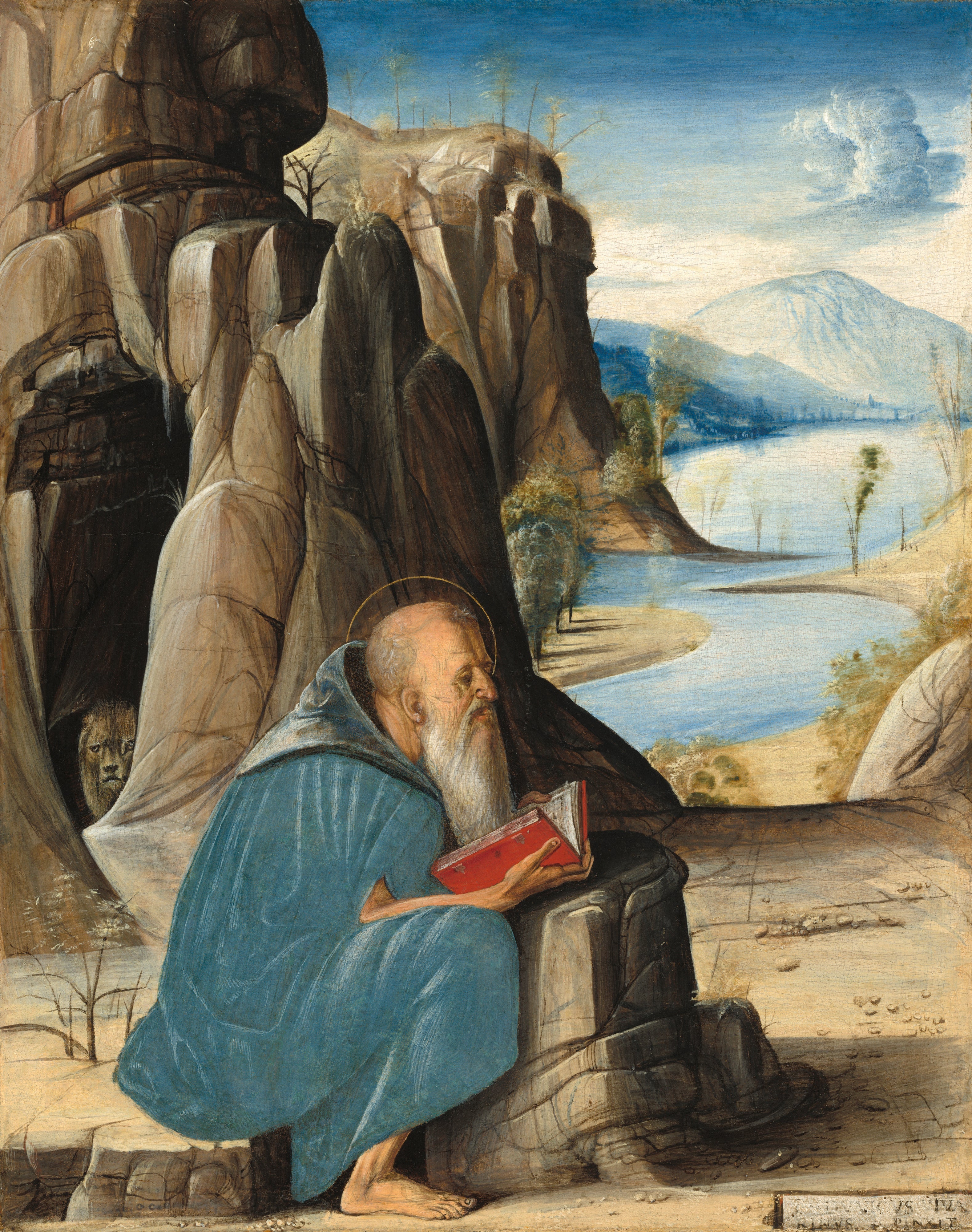 Saint Jérôme Reading - Alvise Vivarini image 1 copie peinte à la main à l’huile