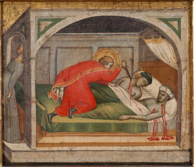 Saint Julien myrder sine foreldre - Spinello Aretino