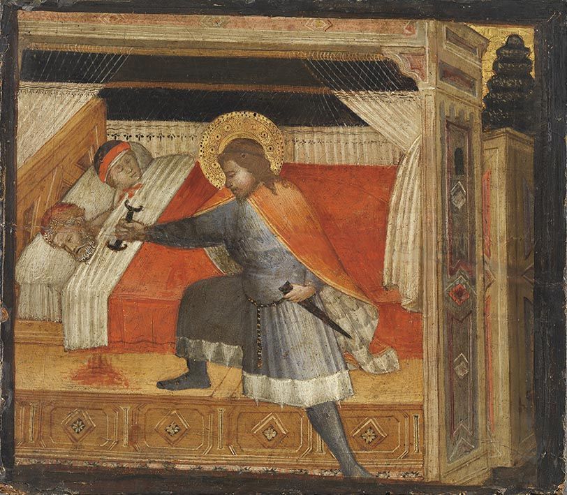 Saint Julien som dreper sine foreldre - Agnolo Gaddi