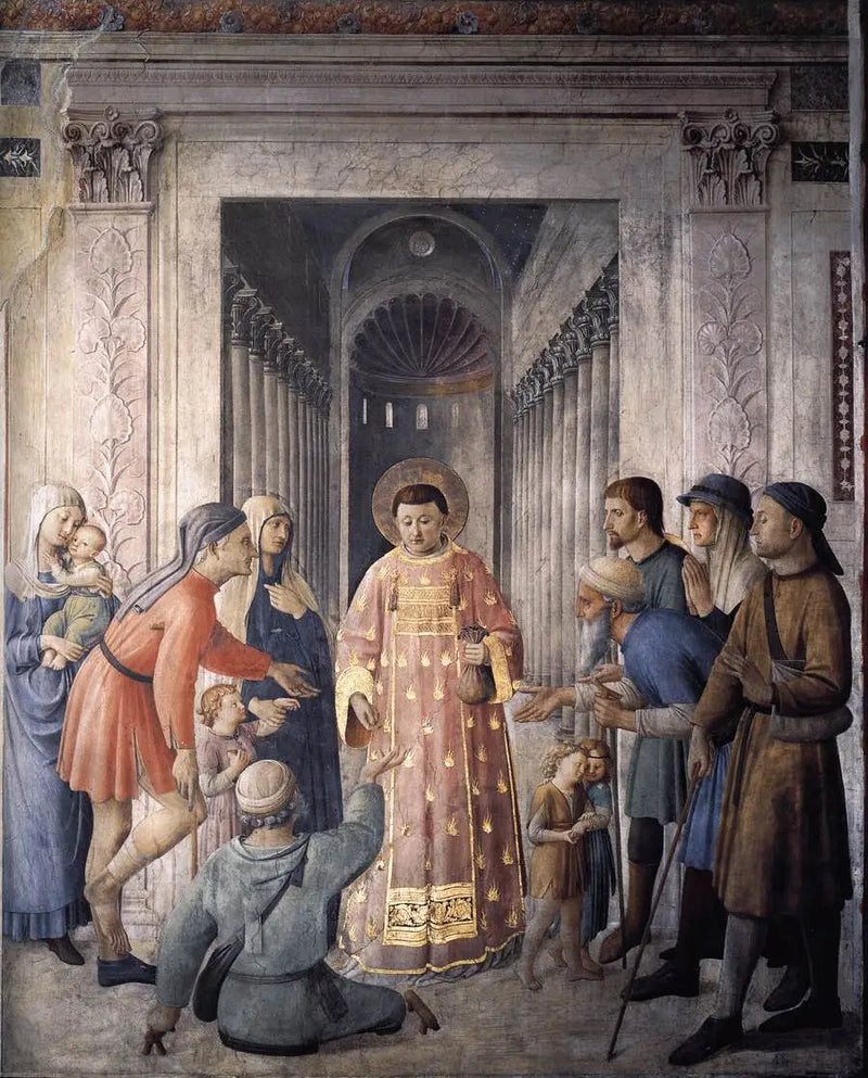 Saint Laurent distribuerer almisse - Fra Angelico

Source:
Saint Laurent distribue l'aumône - Fra Angelico
