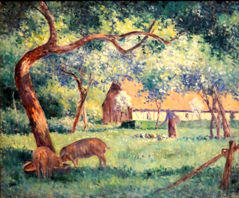 Saint-Laurent-en-Caux, normandsk gate - Maximilien Luce