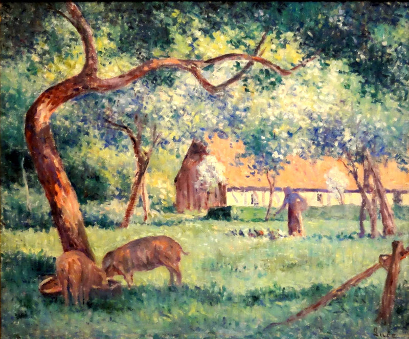 Saint-Laurent-en-Caux, normandsk gate - Maximilien Luce