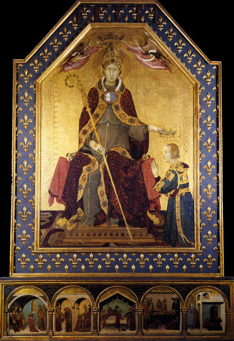 Saint Louis de Toulouse krones Robert d'Anjou - Simone Martini