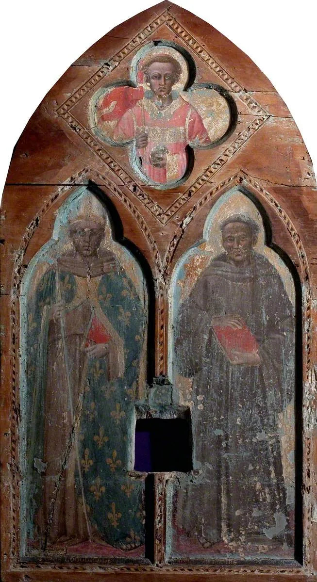 Saint Louis de Toulouse og Saint Antoine de Padoue med Saint Étienne - Spinello Aretino