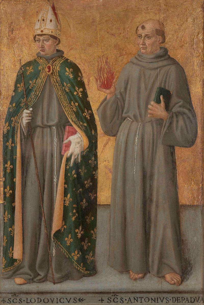 Saint Louis de Toulouse og Saint Antoine de Padoue - Cosimo Rosselli