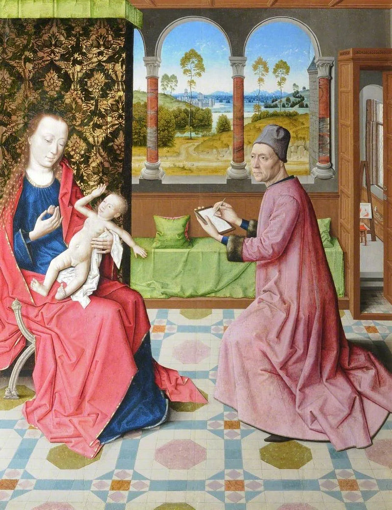 Saint Luc som illustrerer Jomfruen - Dirk Bouts