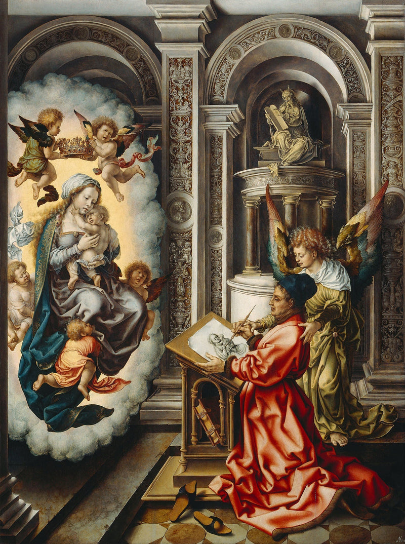 Saint Luc maler Jomfruen - Jan Gossaert