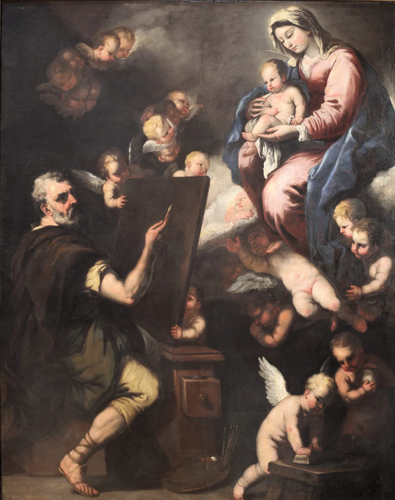Saint Luc maler Jomfruen - Luca Giordano