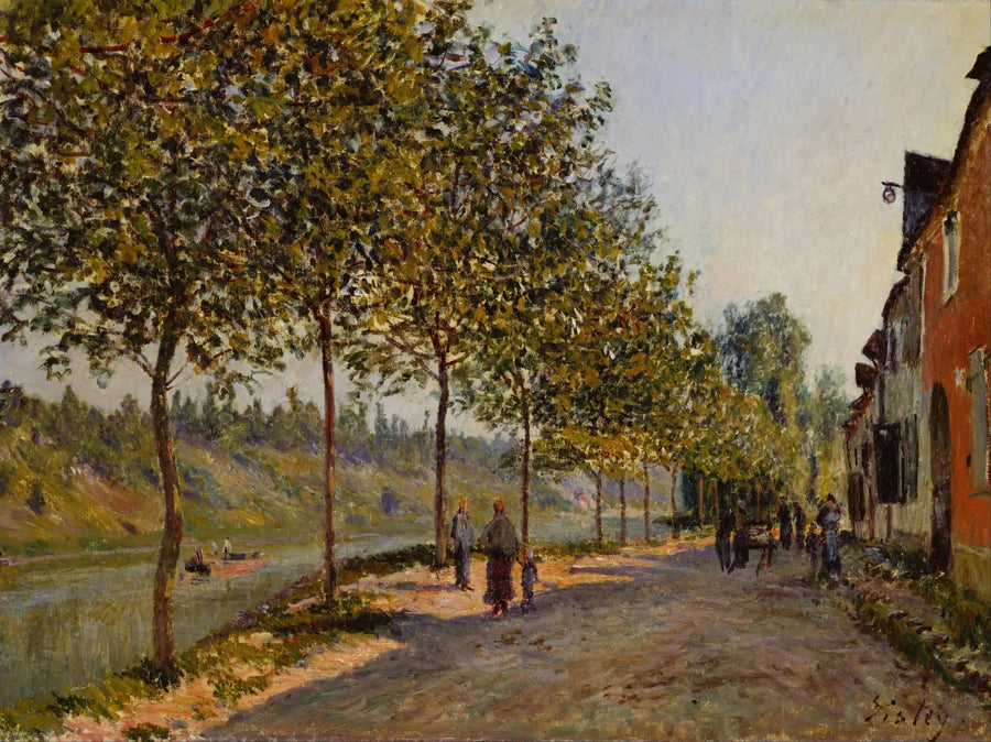 Saint-Mammès og åsene til La Celle, juni morgen - Alfred Sisley