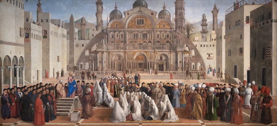 Saint Marc som forkynner i Alexandria - Giovanni Bellini