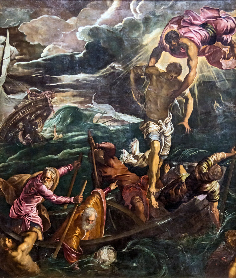Saint Marc redder en Saracen fra skipsbruddet - Jacopo Tintoretto