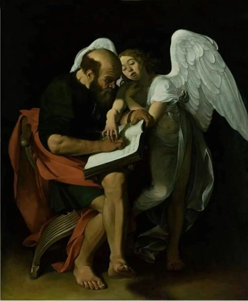 Sankt Matteus og Engelen - Caravaggio