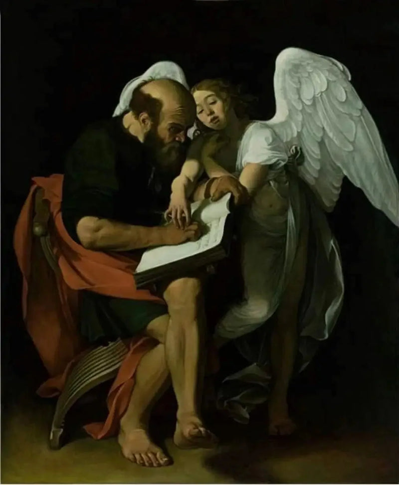Sankt Matteus og Engelen - Caravaggio